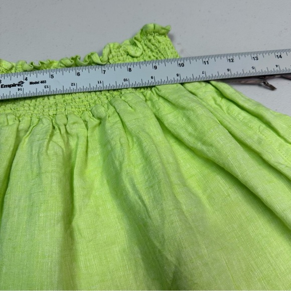Cynthia Rowley Lime Green Women's 100% Linen Skirt Size S - Picture 4 of 6